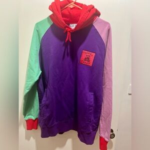 Teddy Fresh Purple Color Block Hoodie US Medium